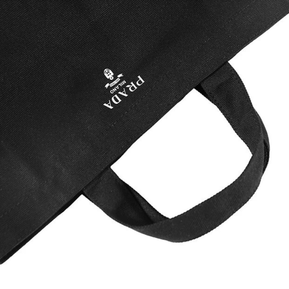 Prada Perfume Black Cotton Canvas Tote with Box - Picture 4 of 9